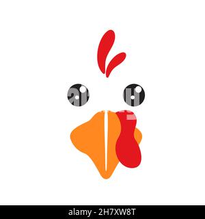 Dinde visage action de grâce mascotte caractère drôle vecteur icône masque design. Illustration de Vecteur
