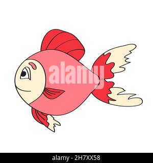 Icône de dessin animé simple.Icône vectorielle de joli dessin animé souriant sur blanc Illustration de Vecteur