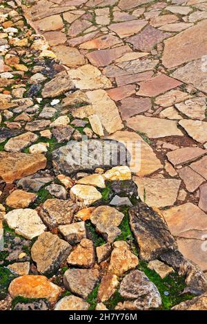 Pavés typiques à Tiradentes, Minas Gerais, Brésil Banque D'Images