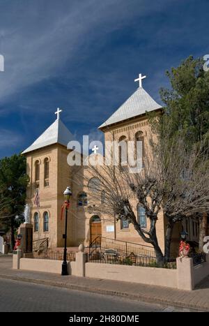 Basilique de San Albino à Mesilla Plaza dans la ville de Mesilla près de Las Cruces, New Mexico, USA Banque D'Images