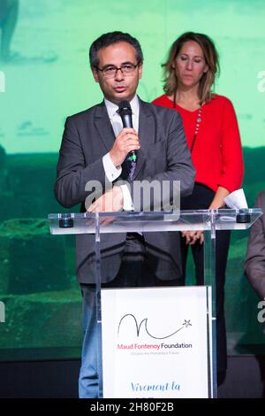 Paris, France.26 novembre 2021.Jacques Raharinaivo assiste au lancement des programmes éducatifs de la Fondation Maud Fontenoy à l'Aquarium de Paris le 26 novembre 2021 à Paris, France.Photo de Nasser Berzane/ABACAPRESS.COM crédit: Abaca Press/Alay Live News Banque D'Images