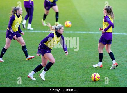 Les joueurs d'Angleterre au cours d'une séance d'entraînement au stade de Light, Sunderland.Date de la photo : vendredi 26 novembre 2021. Banque D'Images