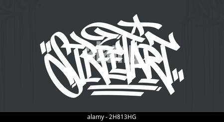 Résumé manuscrit Hip Hop Graffiti style Word Streetart Calligraphie Vector Illustration Art Illustration de Vecteur
