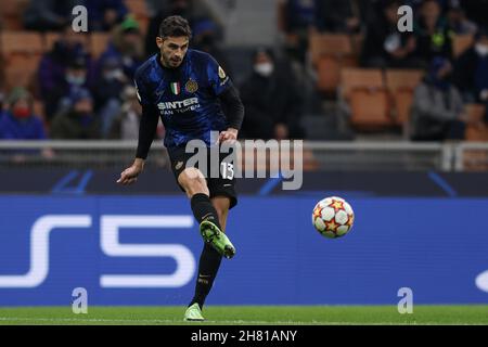 Giuseppe Meazza - Stade San Siro, Milan, Italie, 24 novembre 2021,Andrea Ranocchia (FC Internazionale) en action pendant Inter - FC Internazionale Banque D'Images