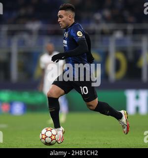 Giuseppe Meazza - Stade San Siro, Milan, Italie, 24 novembre 2021,Lautaro Martinez (FC Internazionale) en action pendant Inter - FC Internazionale Banque D'Images