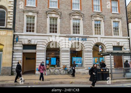 Barclays Bank St Andrews Street Cambridge Cambridgeshire 2021 Banque D'Images
