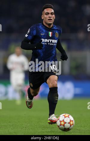 Lautaro Martinez (FC Internazionale) en action lors de l'Inter - FC Internazionale contre Shakhtar Donetsk, match de football de la Ligue des champions de l'UEFA à Milan, Italie, novembre 24 2021 Banque D'Images