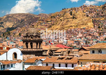 Vue aérienne de Cusco au Pérou Banque D'Images