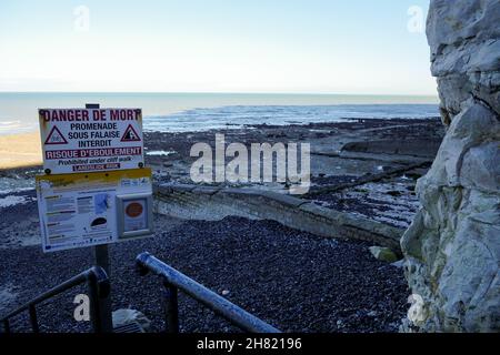 Falaises d'Ault, Bois de Cise, Baie de somme, Saine-Maritime, Nord-Ouest de la France Banque D'Images