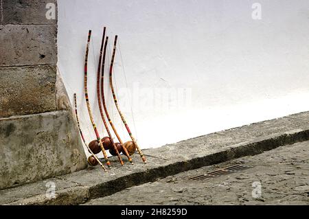 Berimbau, instrument de musique de rue de style brésilien Banque D'Images