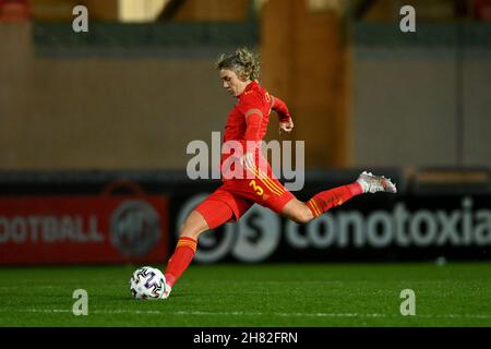 Llanelli, Royaume-Uni.26 novembre 2021.Gemma Evans #3 de Wales Women à Llanelli, Royaume-Uni le 11/26/2021.(Photo par Ashley Crowden/News Images/Sipa USA) crédit: SIPA USA/Alay Live News Banque D'Images