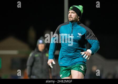 Galway, Irlande.27 novembre 2021.Sammy ARNOLD du Connacht lors du match de rugby de championnat de rugby de l'United Rugby Round 6 entre Connacht Rugby et Ospreys au Sportsground de Galway, Irlande, le 26 novembre 2021 (photo par Andrew SURMA/ Credit: SIPA USA/Alay Live News Banque D'Images