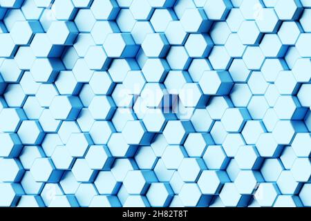 Motif de formes géométriques hexagonales simples, arrière-plan en mosaïque.illustration 3d Banque D'Images