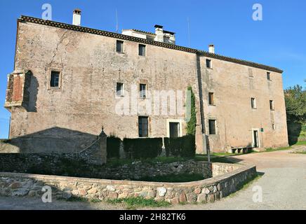 Ferme la Mata de Mura dans la région des Bages, province de Barcelone, Catalogne, Espagne Banque D'Images