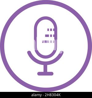 Il peut être utilisé non seulement pour les podcasts mais aussi pour les situations liées à la musique. Illustration de Vecteur