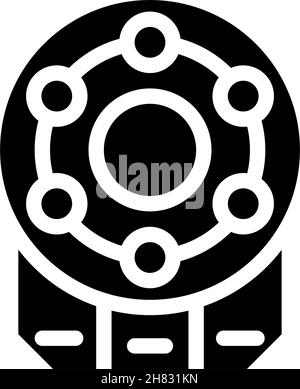 illustration du vecteur d'icône du glyphe de l'équipement de laboratoire de centrifugation Illustration de Vecteur