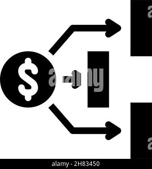 illustration vectorielle de l'icône de glyphe de planification financière Illustration de Vecteur
