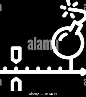 illustration vectorielle de l'icône de glyphe du projet d'échéance Illustration de Vecteur