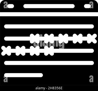 illustration vectorielle de l'icône de glyphe de planification de calendrier Illustration de Vecteur