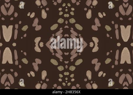 Illustration Leopard transparente.Texture de peau Jaguar brune.Papier peint Safari aquarelle à pois.Motif abstrait Joker.Imitation léopard marron.Jungl à pois Banque D'Images