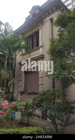 Casa das Rosas: Façade latérale.São Paulo, São Paulo, Brésil. Banque D'Images