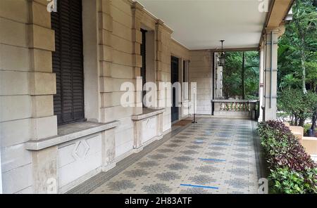 Casa das Rosas : balcon au rez-de-chaussée.São Paulo, São Paulo, Brésil. Banque D'Images