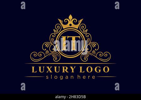 IL initiale lettre Or calligraphique féminin floral dessiné à la main heraldic monogramme ancien style vintage luxe logo design Premium Illustration de Vecteur