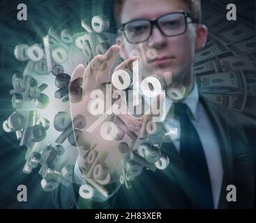 L'homme en dollar américain concept Banque D'Images