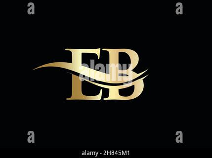 Logo de lettre EB initial avec modèle de vecteur de typographie professionnelle moderne et créatif.Design du logo EB de la lettre abstraite créative Illustration de Vecteur
