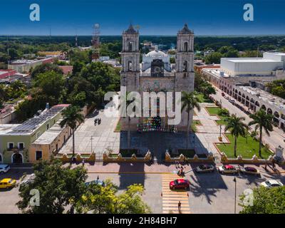 Ancienne église située à Valladolid nommée 'son Servasio', dans le Yucatan, Mexique Banque D'Images