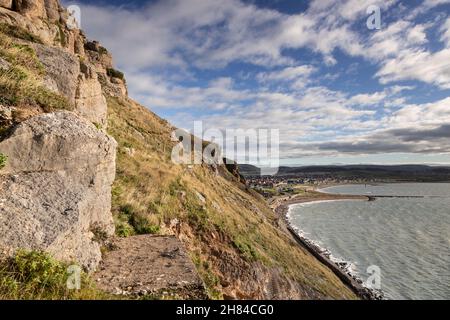 Great Orme calcaire promontoire, Llandudno, côte nord du pays de Galles Banque D'Images