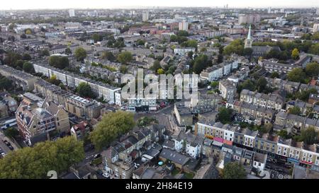 Hackney Victoria Park Area East London UK Aerial Banque D'Images