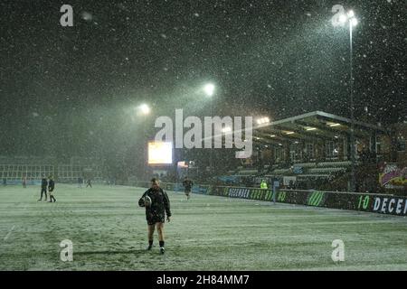 NEWCASTLE UPON TYNE.GBR.26 NOVEMBRE lors du match Gallagher Premiership entre Newcastle Falcons et Worcester Warriors à Kingston Park, Newcastle, le samedi 27 novembre 2021.(Crédit : will Matthews | MI News) crédit : MI News & Sport /Alay Live News Banque D'Images