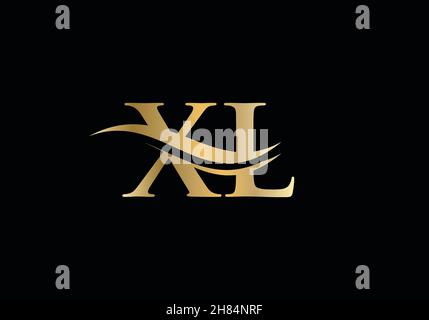 Lettre Creative XL avec concept de luxe.Logo XL moderne conçu pour l'identité de l'entreprise et de l'entreprise Illustration de Vecteur