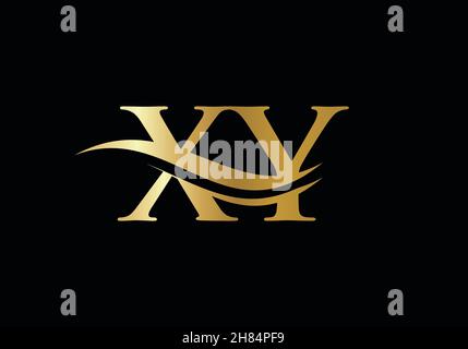 Lettre initiale XY logo lié pour l'identité de l'entreprise.Modèle vectoriel moderne avec logo lettre XY et tendance Illustration de Vecteur