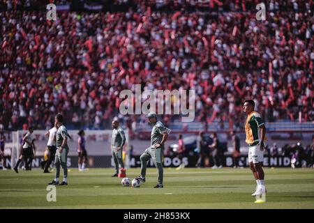 Uruguay - 11/27/2021 - LIBERTADORES 2021 FINAL, PALMEIRAS X FLAMENGO - Palmeiras joueurs pendant l'échauffement avant le match contre Flamengo au stade Centenario pour le championnat Copa Libertadores 2021.Photo: Ettore Chiereguini/AGIF/Sipa USA Banque D'Images