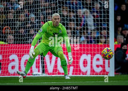 LONDRES, ANGLETERRE - 27 NOVEMBRE : Vicente Guaita lors du match de Premier League entre Crystal Palace et Aston Villa à Selhurst Park le 27 novembre 2021 à Londres, Angleterre.(Photo de Sebastian Frej) crédit: Sebo47/Alamy Live News Banque D'Images