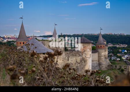 Ancien château médiéval de Kamianets-Podilskyi Banque D'Images