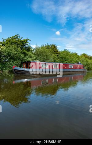 barque rouge, canal, doncaster Banque D'Images