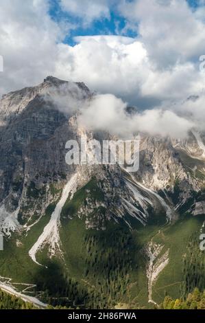 Paysage alpin.Photographié au centre de ski Schlick 2000, Stubai, Tyrol, Autriche en septembre Banque D'Images