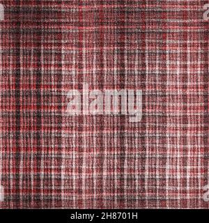 Motif carreaux de buffle rouge rétro et noir sans couture.Style traditionnel américain de bûcherons.Tissu carré rustique à carreaux. Banque D'Images