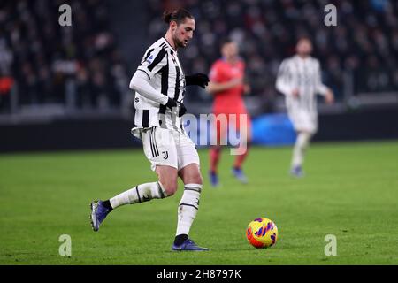 Adrien Rabiot de Juventus FC en action pendant la série Un match entre Juventus FC et Atalanta BC. Banque D'Images