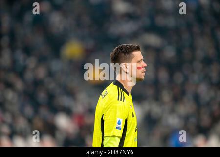 Wojciech Szczesny (Juventus FC) lors de la série italienne Un match de football entre Juventus FC et Atalanta BC le 27 novembre 2021 au stade Allianz de Turin, Italie Banque D'Images