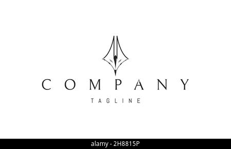 Logo vectoriel sur lequel une image abstraite d'une tête de renards dans un style linéaire. Illustration de Vecteur