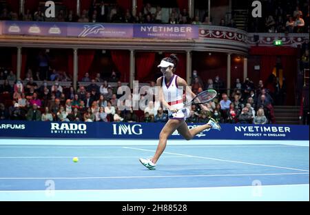 Au cours de la ATP Champions Tour 2021 qui s'est tenue au Royal Albert Hall, Londres.Date de la photo: Dimanche 28 novembre 2021. Banque D'Images