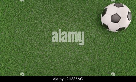 football sur le terrain concept de rendu 3d Banque D'Images