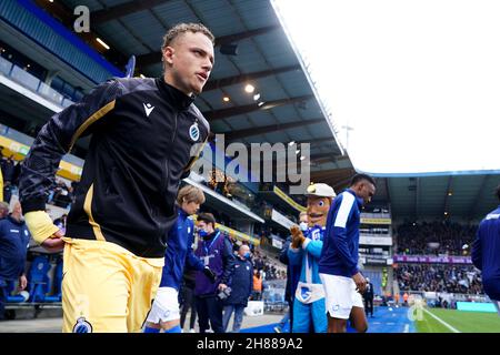 GENK, BELGIQUE - NOVEMBRE 28 : NOA Lang du Club Brugge avant le match de Jupiler Pro League entre KRC Genk et Club Brugge à Cegeka Arena le 28 novembre 2021 à Genk, Belgique (photo de Joris Verwijst/Orange Pictures) Banque D'Images