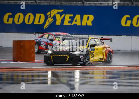 22 Vervisch Frederic (bel), Comtoyou Team Audi Sport, Audi RS 3 LMS TCR (2021), action lors de la course WTCR 2021 de la FIA en Russie, 8e manche de la coupe du monde de la FIA Touring car Cup 2021, sur l'Autodrom Sotchi, du 27 au 28 novembre 2021 à Sotchi,Russie- photo Xavi Bonilla / DPPI - photo: Xavi Bonilla/DPPI/LiveMedia Banque D'Images