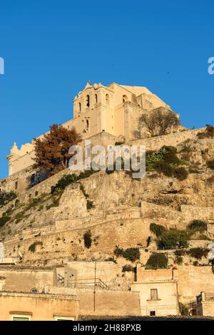 L'église de San Matteo (St.Matthew) au coucher du soleil.Scicli, Ragusa, Sicile, Italie, Europe. Banque D'Images