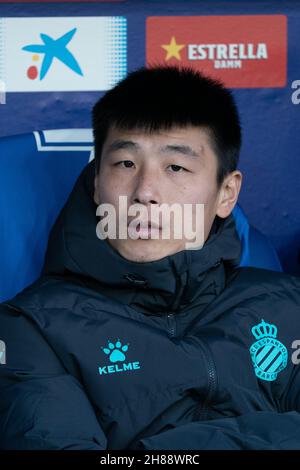 Cornellà, Espagne.28 novembre 2021.Espagnol la Liga: RCD Espanyol contre Real Sociedad.Crédit: Joan Gosa/Joan Gosa crédit: Joan Gosa Badia/Alay Live News Banque D'Images